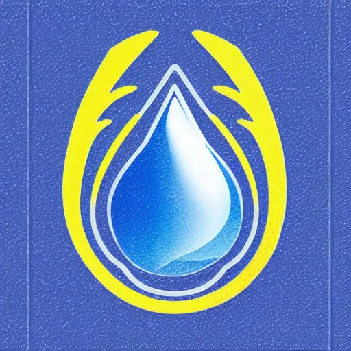 Image similar to logo of a blue drop of water with wings