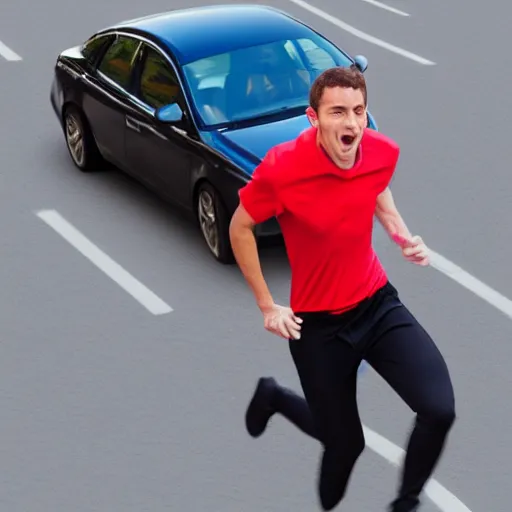 Image similar to really fast guy late for work