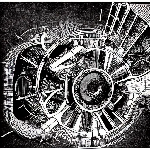 Prompt: a dream machine, illustration