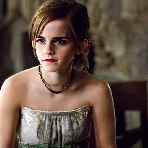 Image similar to emma watson as a dungeons and dragons wizard