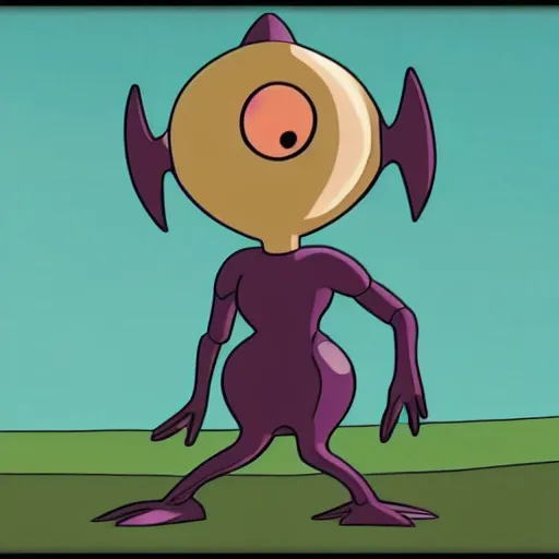 Prompt: Courage the cowardly dog in the style of fantastic planet animation