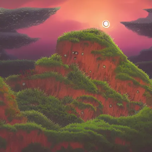 Image similar to landscape of the eternal rest, in the style of studio ghibli, award - winning, 4 k