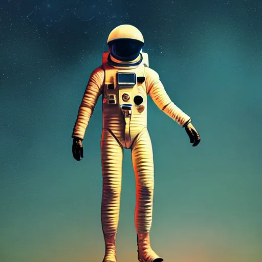 Image similar to digital art of steed situated on top of an human astronaut. from western by hiroyuki okiura and katsuhiro otomo and alejandro hodorovski style with many details by mike winkelmann and vincent di fate in sci - fi style. volumetric natural light photo on dsmc 3 system,