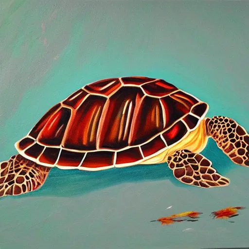 Image similar to a painting of a turtle.