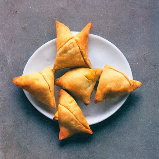 Image similar to Football shaped samosa, 8k 35mm film look