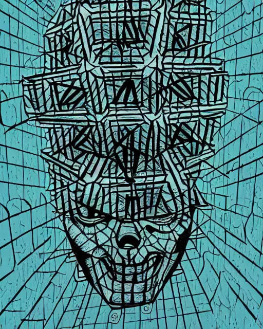 Image similar to Hellraiser colored artwork in anime style