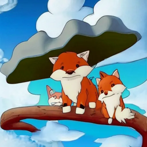 Image similar to 😶‍🌫️☁️🦊