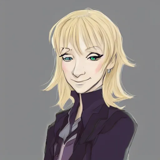 Image similar to cate blanchett as an anime character