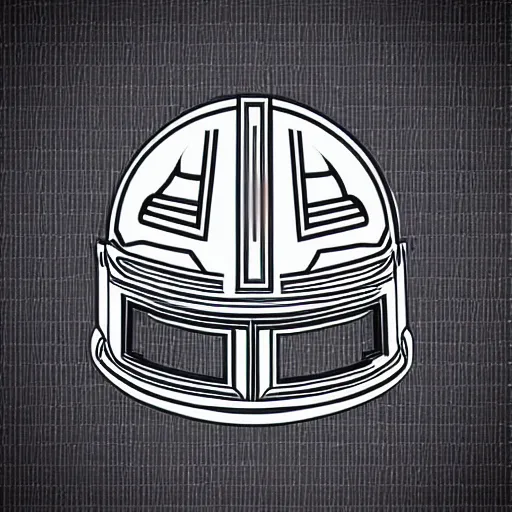 Image similar to knight helmet, vector, detailed, style of hydro74
