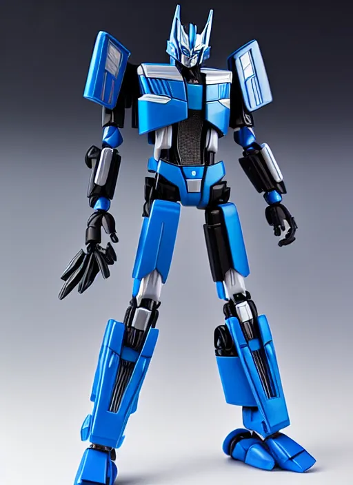 Prompt: Transformers Elvia action figure from Transformers: Kingdom, symmetrical details, by Hasbro, Takaratomy, tfwiki.net photography, product photography, official media