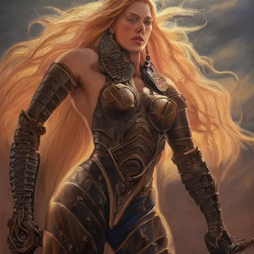 beautiful warrior shieldmaiden Eowyn of Rohan by Mark, Stable Diffusion