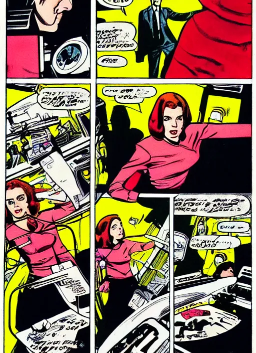 Image similar to A page from the X-Files comic, by Jack Kirby (1968)