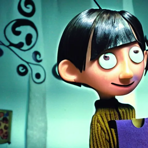 Image similar to A still of Coraline (2009), 4K, HD image