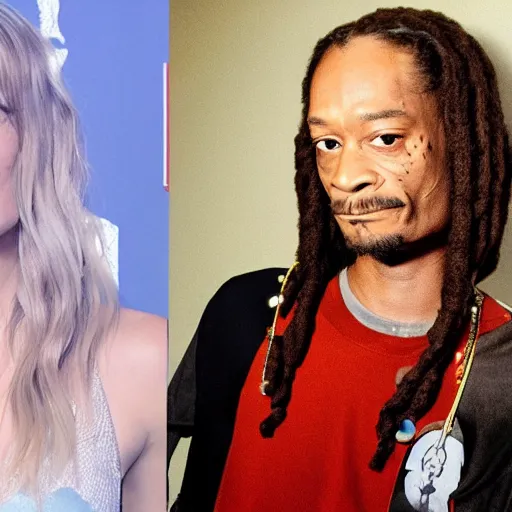 Image similar to brie larson as snoop dog,