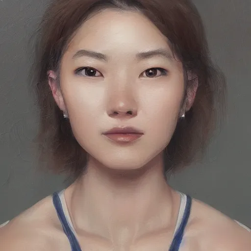 Prompt: portrait of a woman, by namio harukawa, highly detailed, oil painting, featured on artstation