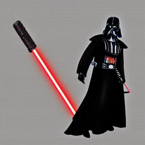 Image similar to putin vs darth vader lightsaber battle digital art