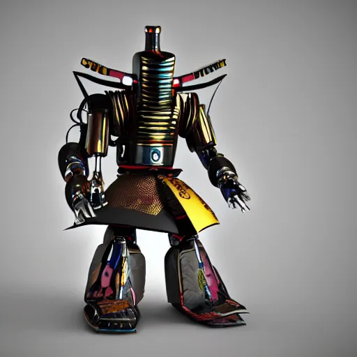 Prompt: robot samurai 500 unique photorealism 8k