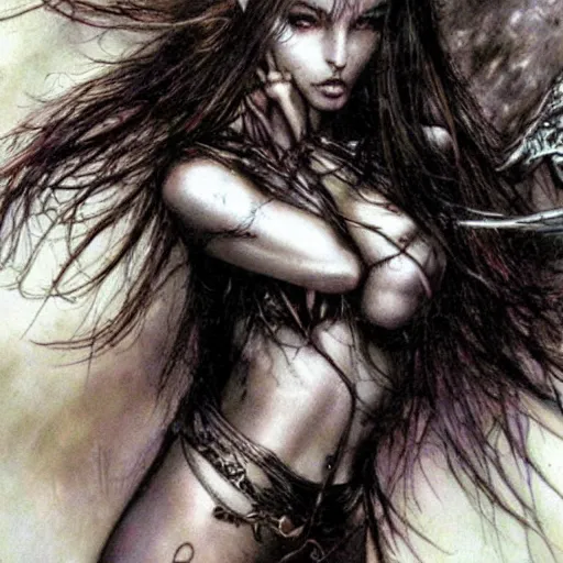 Image similar to painting by Luis Royo