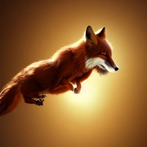 Image similar to the quick brown fox jumps over the lazy dog, photorealistic 4K volumetric lighting trending on artstation high detail digital