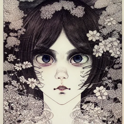 Prompt: prompt: Fragile looking vessel portrait soft light drawn by Vania Zouravliov and Takato Yamamoto, inspired by Fables, magical and alchemical weapons, soft light, white background, intricate detail, intricate ink painting detail, sharp high detail, manga and anime 2000