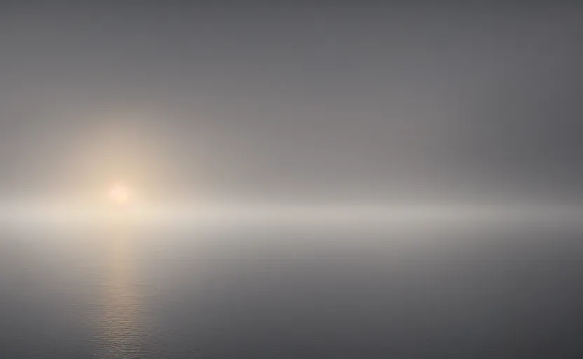 Image similar to low angle skimming the surface of a strange lake directed by charlie kaufman ( 2 0 0 1 ) foggy volumetric light morning extremely moody cinematography scene, cinematic trending on artstation in the style of greg rutkowski