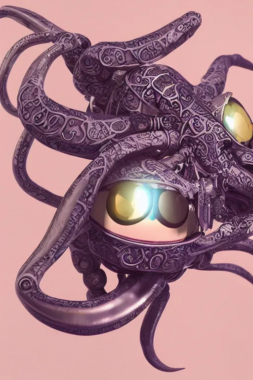 Image similar to cute squid, anime, concept art, intricate details, highly detailed, photorealistic, octane render, 8 k