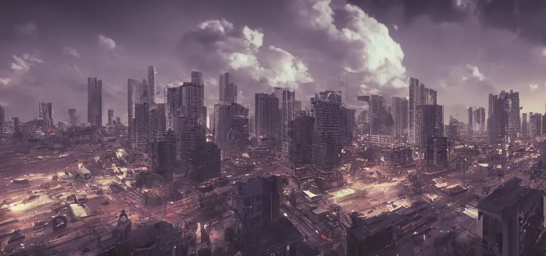 Image similar to tel aviv as an utopian cyberpunk city epic sky photography octane render hyper realistic detailed