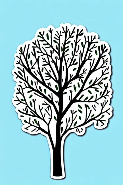 Image similar to doodle scandi winter tree, sticker - art, svg vector, adobe - illustrator