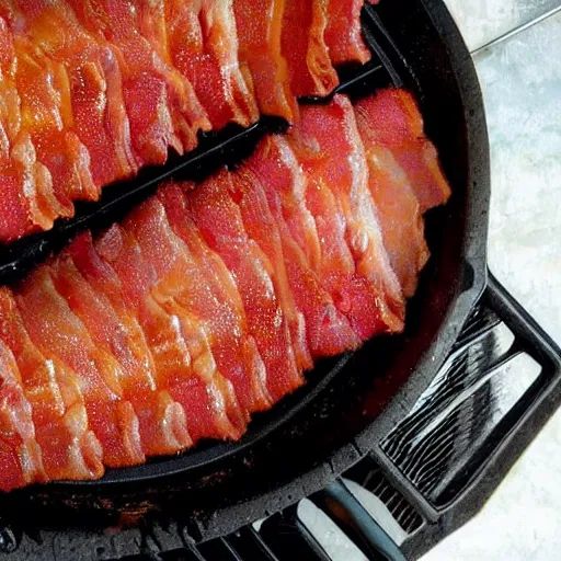 Prompt: the following scene from and 8 0 s scifi movie : a rainy day serenade snuggled up with my love bacon sizzling in the pan.