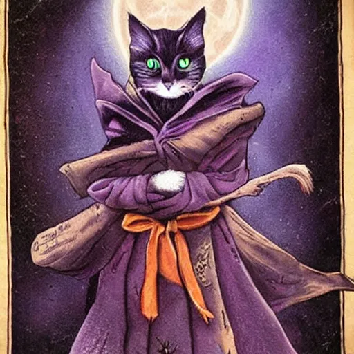 Prompt: warlock cat