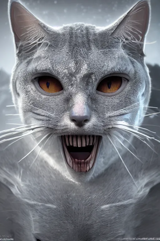 Prompt: scary ghost cat, ultra realistic, concept art, intricate details, highly detailed, photorealistic, octane render, 8 k