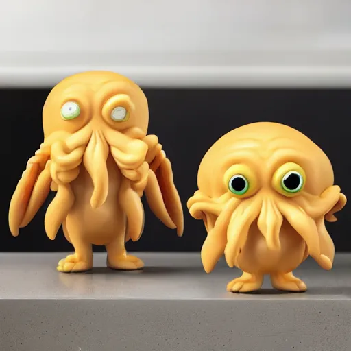 Image similar to ultra cute design for a Cthulhu art vinyl toy Pixar studio lighting product shot 8k hd