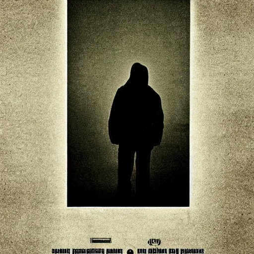 Prompt: stalker minimalist movie poster, soviet cinema, tarkovsky