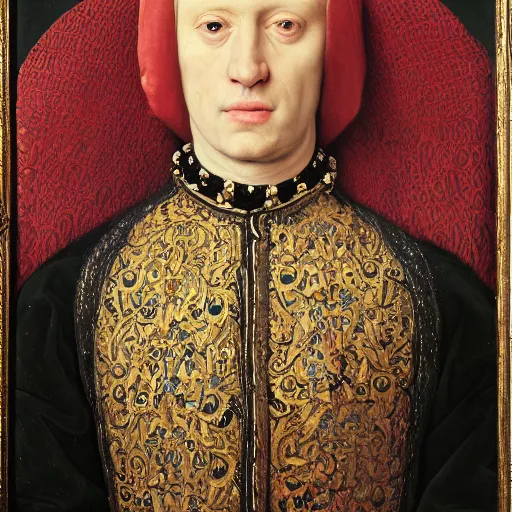 Prompt: portrait of 2 1 savage, oil painting by jan van eyck, northern renaissance art, oil on canvas, wet - on - wet technique, realistic, expressive emotions, intricate textures, illusionistic detail