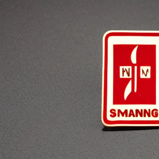 Image similar to a photo of a retro 1 9 6 0 s minimalistic clean fire warning label enamel pin, no text, studio lighting, behance