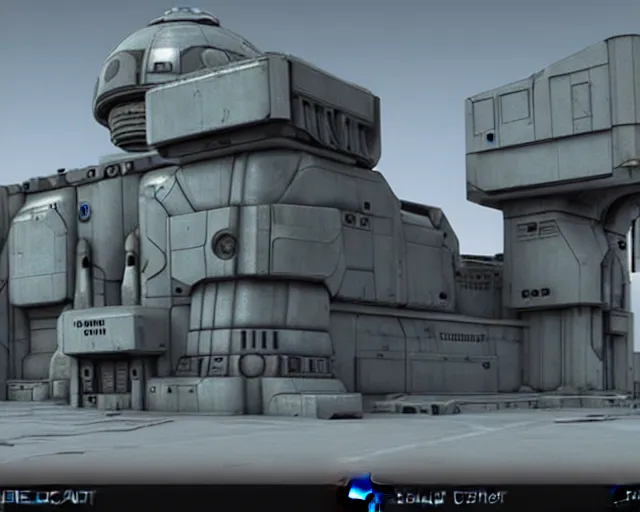 Prompt: 3 d sculpt of scifi digital movie camera 3 d fractal industrial building facade, maschinen krieger, starcraft, halo, star wars, ilm, star citizen halo, mass effect, high tech industrial, artstation unreal