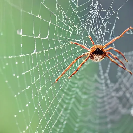 Image similar to award winning macro photography of a spider wrapping it's prey in its web