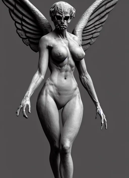 Image similar to complex 3 d render hyper detailed ultra sharp of a beautiful azazello is one of the demonic and mystical characters in the work, a negative character in biblical stories, a fallen angel who opposed the will of god. trending on artstation, 8 k