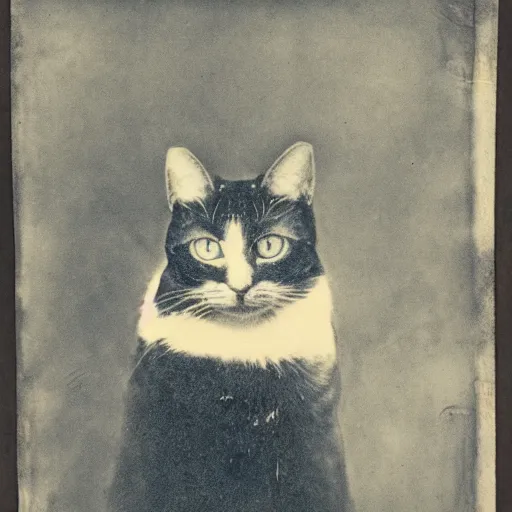 Image similar to a cat that is sitting on the ground, a silk screen by josef jackerson, featured on flickr, fluxus, cyanotype, ambrotype, calotype