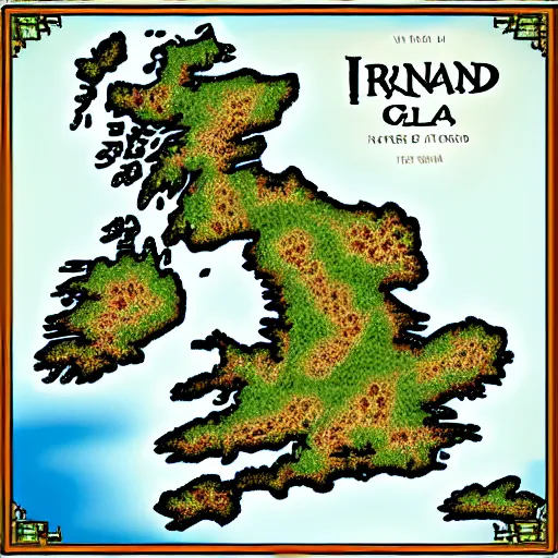 Image similar to fantasy map of ireland