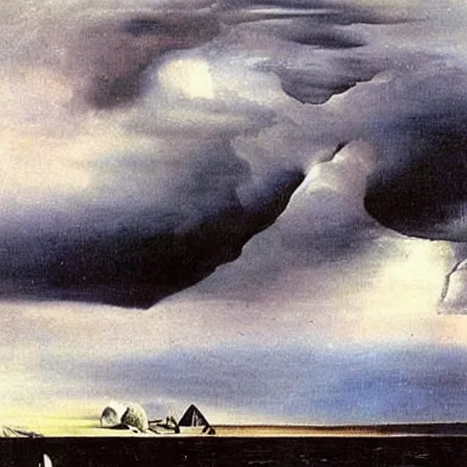 Image similar to storm is coming, i have regrets, by salvador dali