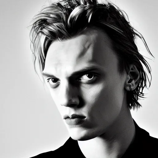 Prompt: Jamie campbell bower, classical portrait, detailed
