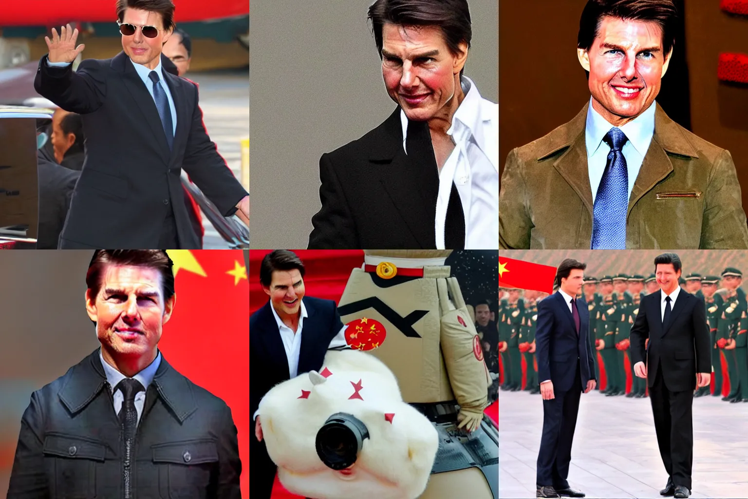 Prompt: Tom Cruise dressed as Xi Jinping