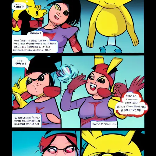 Prompt: a comic book page about sonichu, chris chan style, high resolution