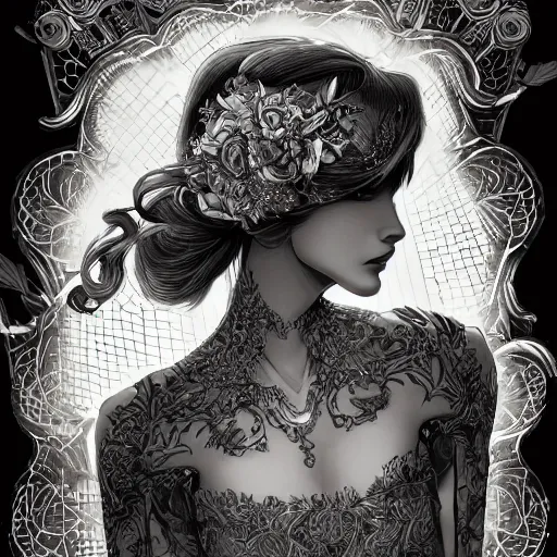 Prompt: the most ridiculously beautiful and elegant and cute woman ever imaginable, an ultrafine detailed illustration by james jean, final fantasy, intricate linework, bright colors, behance contest winner, vanitas, angular, altermodern, unreal engine 5 highly rendered, global illumination, radiant light, detailed and intricate environment