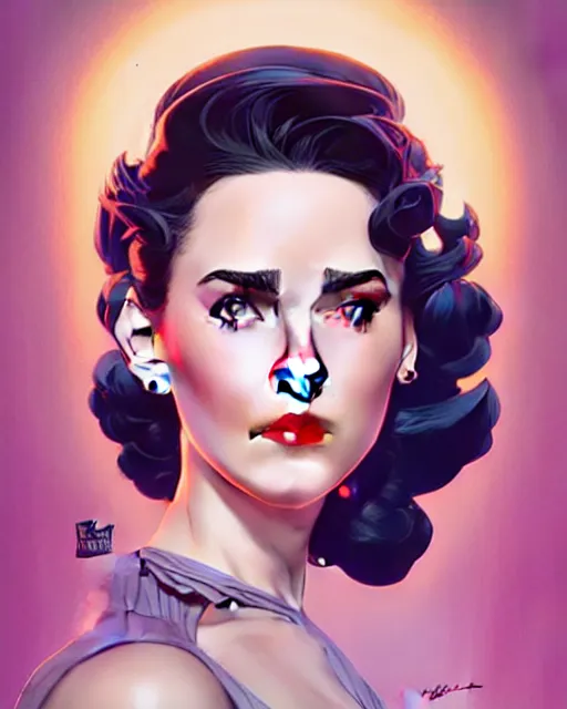 Image similar to a pin up and beautiful fashion charming dreamlke jennifer connelly, symmetrical face symmetrical eyes, character art, art by artgerm lau and wlop and and ilya kuvshinov and john singer sargent, joshua middleton comic art