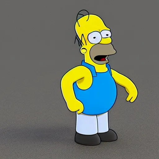 Prompt: 3d homer simpson