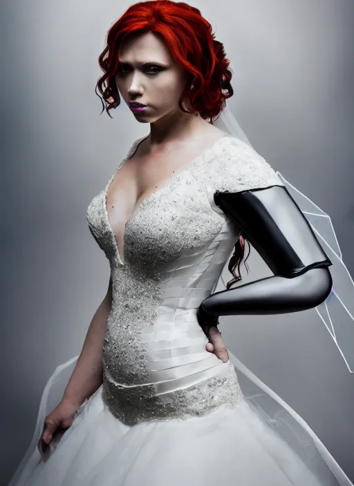 Image similar to photo of black widow in a wedding dress, symmetry, awesome exposition, very detailed, highly accurate, intricate, professional lighting diffracted lightrays, 8 k, sense of awe