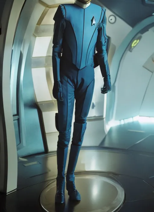 Prompt: a highly detailed cinematic full length body shot color photograph of timothee chalamet as a star fleet officer from star trek discovery, ultra realistic, depth, beautiful lighting, by richard avedon and annie leibovitz and arnold newman, photorealistic, hyperrealistic, octane, epic composition, hasselblad camera, 5 0 mm, sharp focus, perfect facial symmetry