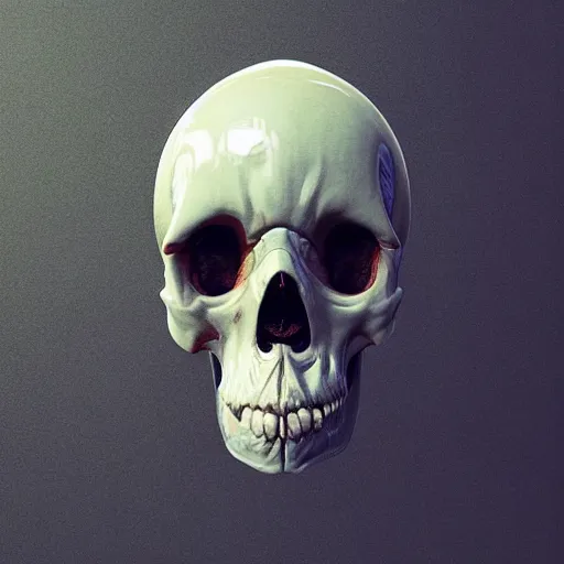 Image similar to portrait_of_a_melting_skull._intricate_abstract._intricate_artwork._by_Tooth_Wu_wlop_beeple_dan_mumford._octane_render_trending_on_artstat